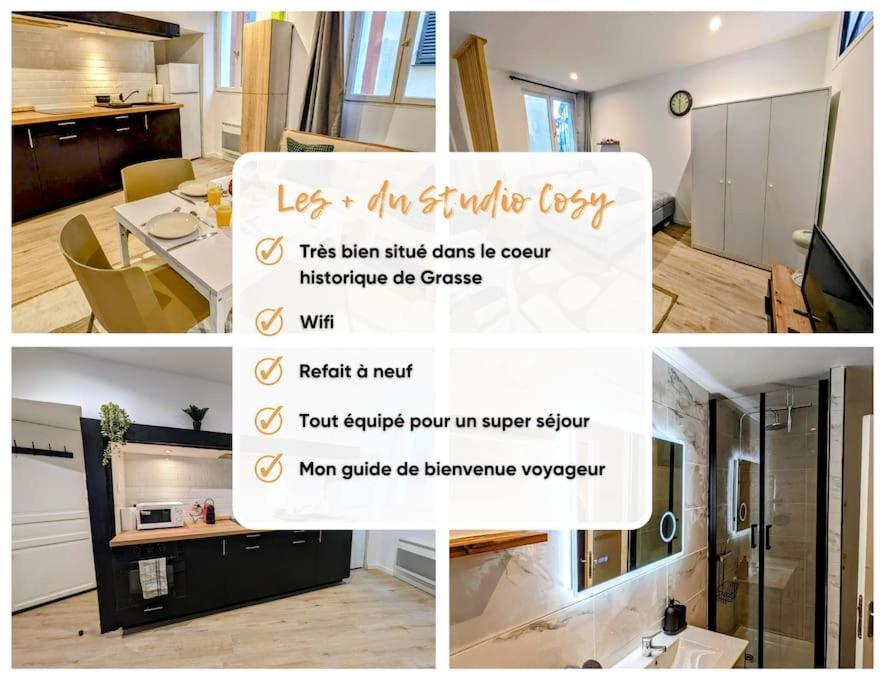 Le Studio Cosy, Centre Historique, Wifi, Neuf Grasse Exterior foto